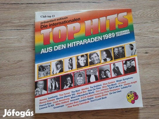 Club Top 13 - Die Internationalen Top Hits nov/dec 1989 bakelit lemez!