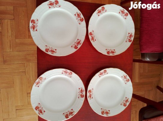 Cluj román porcelán lapostányér szett , 4 részes