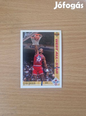 Clyde Drexler Upper Deck 1991-92 West All-Star #53 kosaras kártya