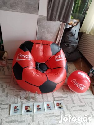 Coca COLA Focis Fotel Labda Pohár Tányér Csak Egyben