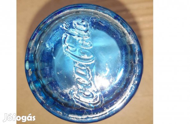 Coca COLA Üvegpohár (Kobaltkék, Kupaktalpú), eladó 1000 Ft-ért