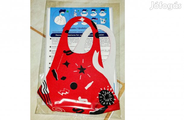 Coca Cola eredeti fekete piros arcmaszk (új, bontatlan)