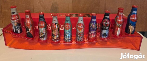 Coca-Cola mini alupalackok +tartó