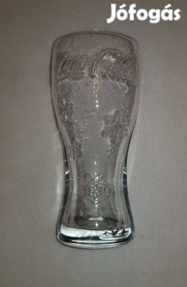 Coca Cola pohár üvegpohár hópelyhes hópehely minta