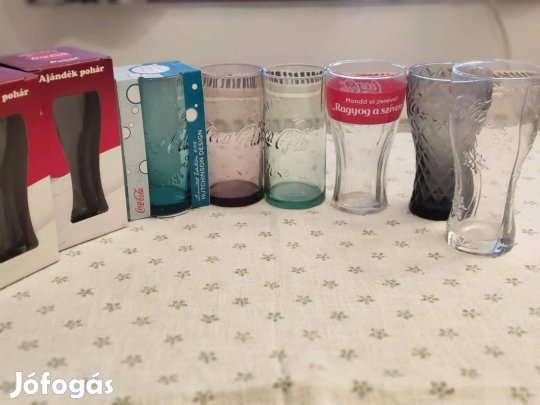 Coca Cola poharak 6.500,- forint egyben