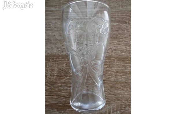 Coca-Cola üvegpohár masnis (nem használt) eladó!
