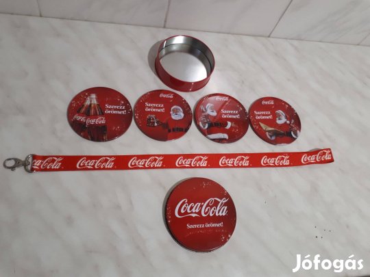 Coca- cola poháralátét és nyakbaakasztó