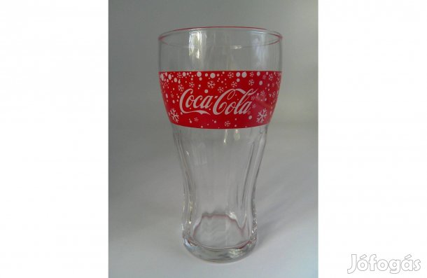 Coca cola Karácsonyi üveg pohár ( 3 dl.-es ) eladó