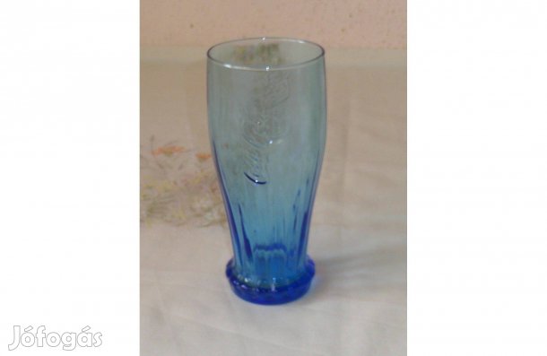 Coca cola üveg pohár ( 3 dl. Kék )