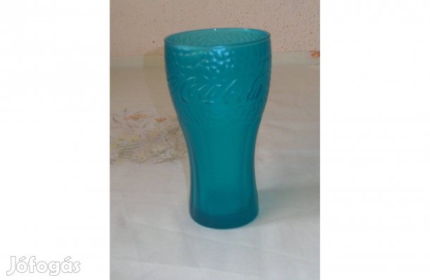 Coca cola üveg pohár ( 3 dl. Kék )