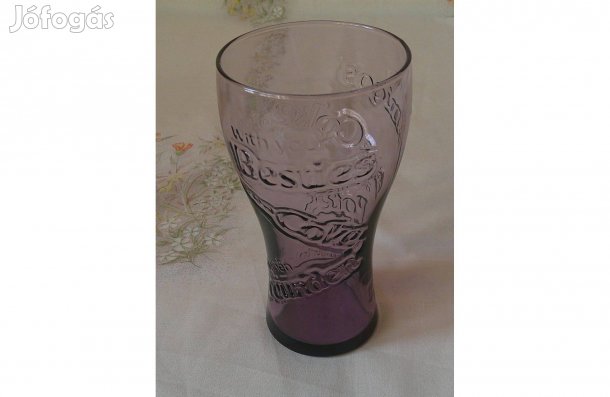 Coca cola üveg pohár ( 3 dl. Lila )