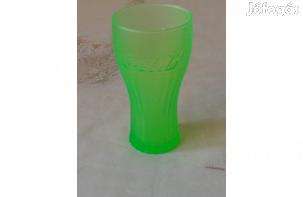 Coca cola üveg pohár ( 3 dl. Neon zöld )