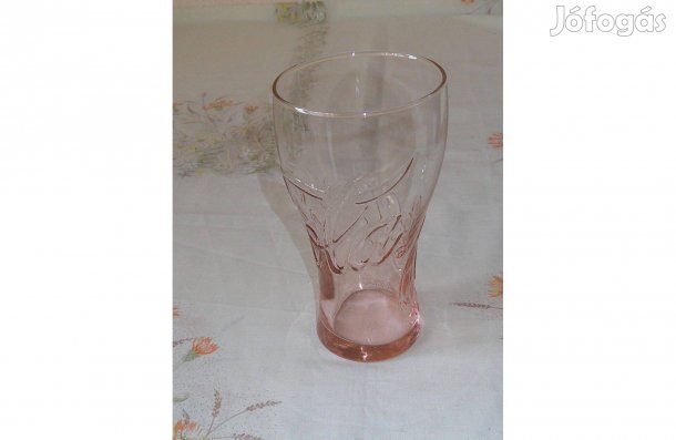 Coca cola üveg pohár ( 3 dl. Rózsaszín )