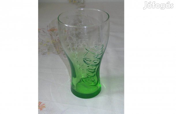 Coca cola üveg pohár ( 3 dl. Zöld )