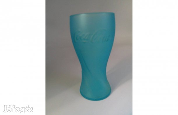 Coca cola üveg pohár ( 3 dl.-es, neon kék ) eladó