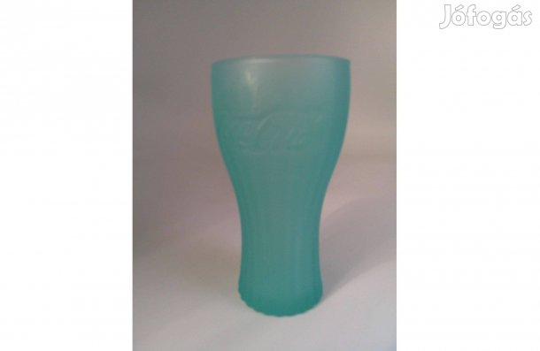 Coca cola üveg pohár ( 3 dl.-es, neon türkiz ) eladó