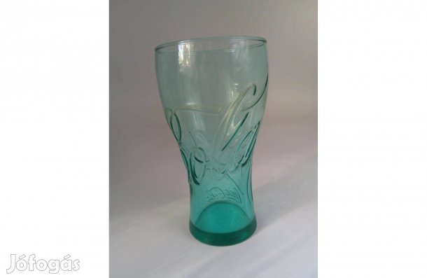 Coca cola üveg pohár ( 3 dl.-es, türkiz ) eladó