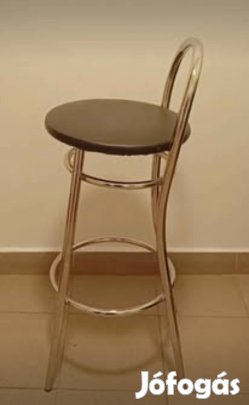 Cocktail fekete mübőr bárszék