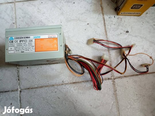 Codegen 16A 350W-os tápegység számítógépbe tesztelt, működő