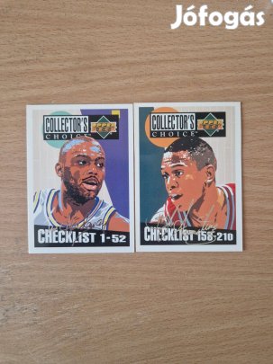 Collector's Choice 1994-95 Silver Signature Checklist kártya 2db