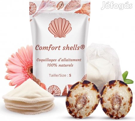 Comfort Shells természetes mosható betét (2db) és 2db kagyló mellbimb