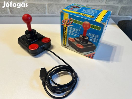 Competition Pro 5000 joystick (mikrokapcsolós) + doboz (C64, Amiga)
