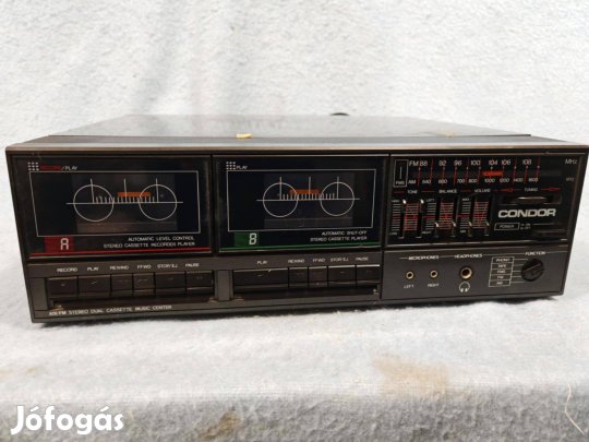 Condor rádió , lemezjátszó, kazettás deck , erősítő