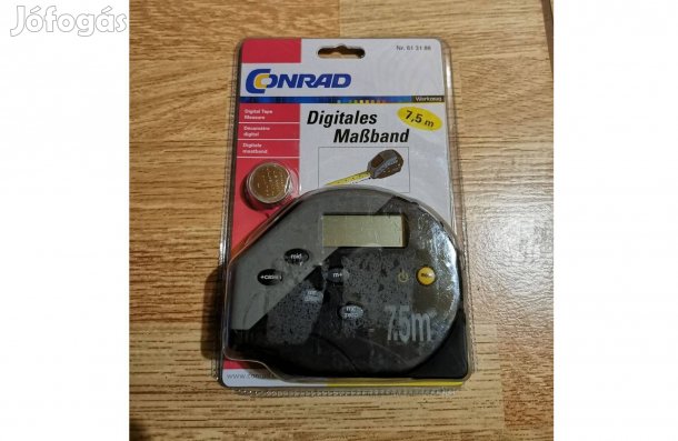Conrad Digitális Mérőszalag 7,5m Teljesen Új ***