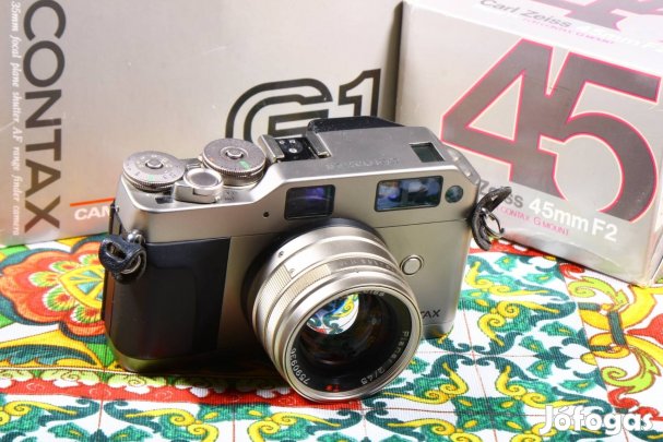Contax G1 filmes fényképezőgép + f2 45mm carl Zeiss Planar objektív 