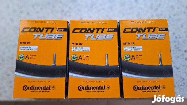 Continental auto szelepes belsők MTB méretben
