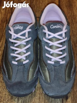 Conway bőr szövet fűzős cipő - 38 + ajándék rugalmas cipőfűző