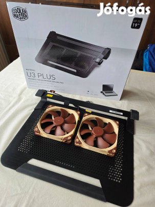 Cooler Master Notepal U3 Plus + 2x Noctua NF-A14 (5V) / Spéci! Moddolt