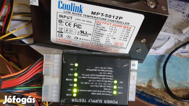 Coolink MPT5012P 500W számítógép tápegység működő