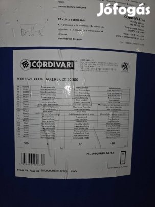 Cordivari Acq.REF. ZC 20 500 fűtési puffertároló