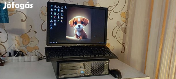 Core2 számítógép Windows 10el, monitorral tartozékokkal játékokkal!