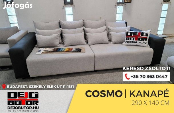 Cosmo XL sarok világos grey ülőgarnitúra 290x140 cm ágyazható bútor