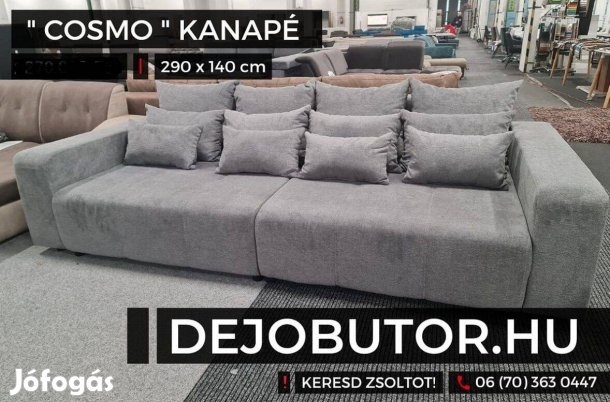 Cosmo big kanapé ülőgarnitúra 290x140 cm bútor aston 17 antracit
