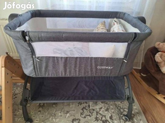 Costway 3 az 1-ben ágy melletti kiságy matraccal
