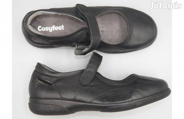 Cosyfeet extra bő, széles fazonú pántos bőr cipő, 39,5 / 40