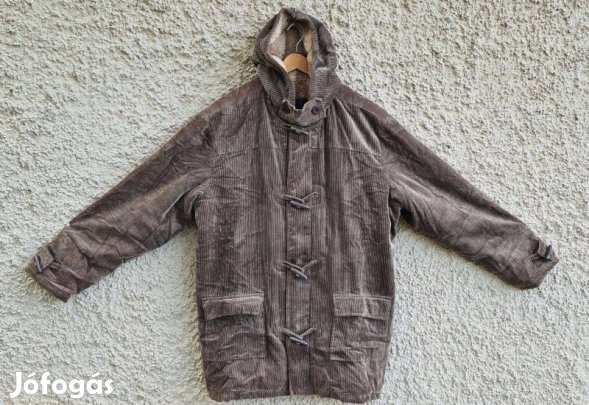 Cotton Traders férfi gesztenyebarna kordbársony téli kabát XXL