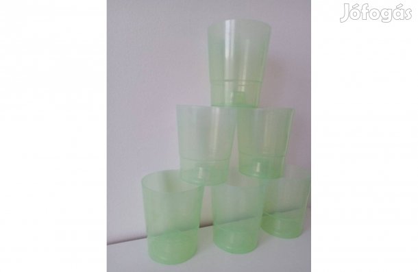 Coubi zöld átlátszó műanyag orchidea virág kaspó eladó - Szeged