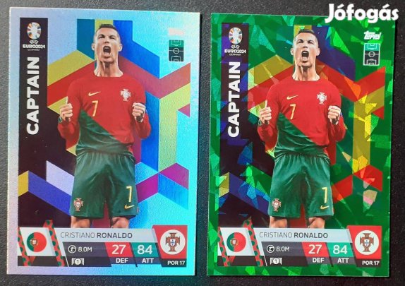 Cristiano Ronaldo Portugália Captain és Green Parallel focis kártya