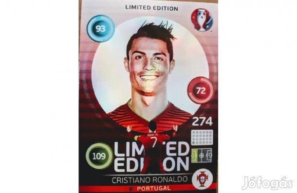 Cristiano Ronaldo Portugália Hero Limited Edition Panini Euro 2016