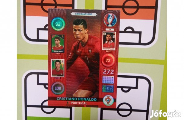 Cristiano Ronaldo (Portugália) Time Machine Panini Euro 2016 kártya