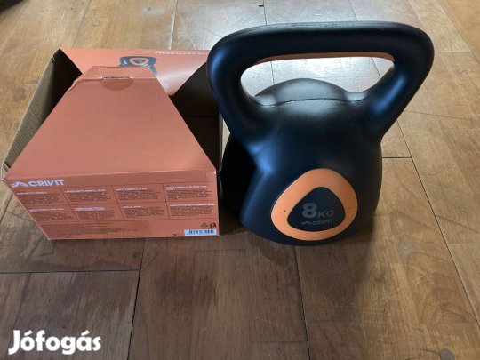 Crivit 8kg kettlebell műanyag kitűnő állapotban