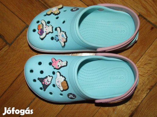 Crocs papucs szandál + nyuszi mintás díszekkel 30-31 méret (C 13)