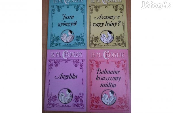 Croker: Balmaine kisasszony múltja-romantikus sorozat 4 kötete