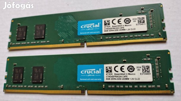 Crucial DDR4 16Gb (2x8) memória kit