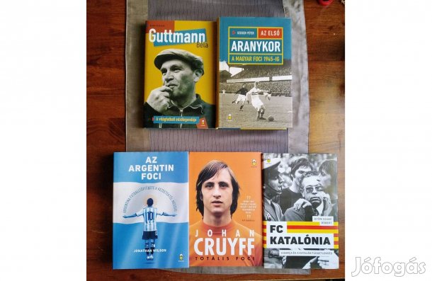 Cruyff Liverpool Az Argentín foci.Guttmann Bela FC Katalonia. Sok M