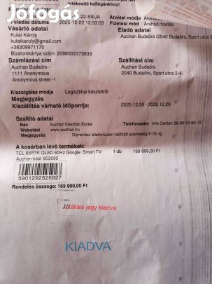 Csak MA! TCL 65P7K Qled TV elaó